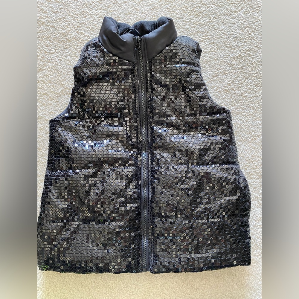 Girls sequined puffy vest from TCP Sz 7/8